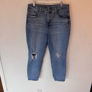 Old Navy high rise OG straight leg Distressed Jeans size 16
